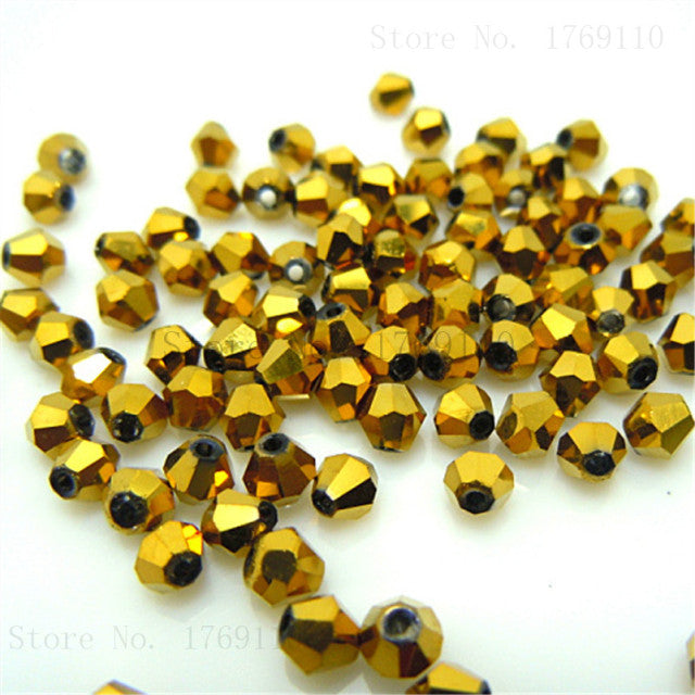 Isywaka Sale U Pick Color 3mm 4mm 6mm 8mm Bicone Austria Crystal Bead charm Glass Bead Loose Spacer Bead for DIY Jewelry Making