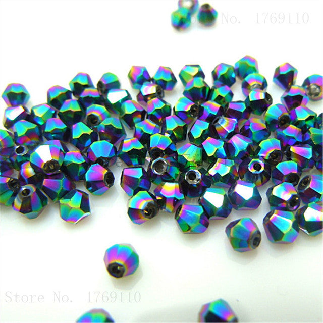 Isywaka Sale U Pick Color 3mm 4mm 6mm 8mm Bicone Austria Crystal Bead charm Glass Bead Loose Spacer Bead for DIY Jewelry Making