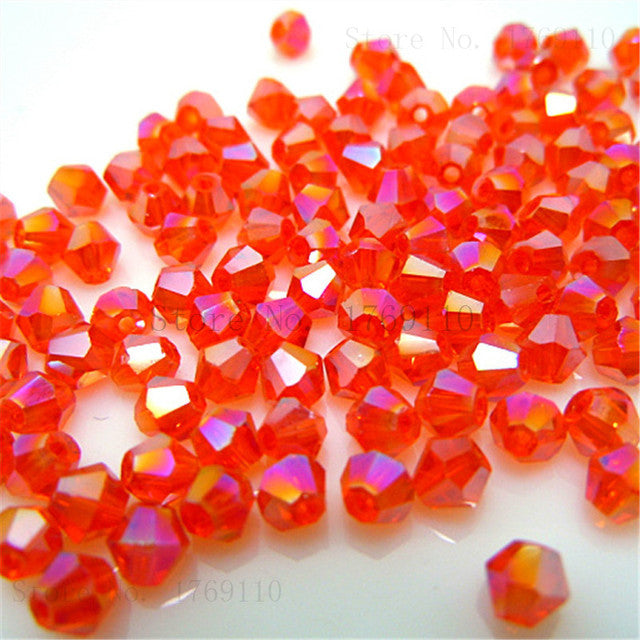 Isywaka Sale U Pick Color 3mm 4mm 6mm 8mm Bicone Austria Crystal Bead charm Glass Bead Loose Spacer Bead for DIY Jewelry Making