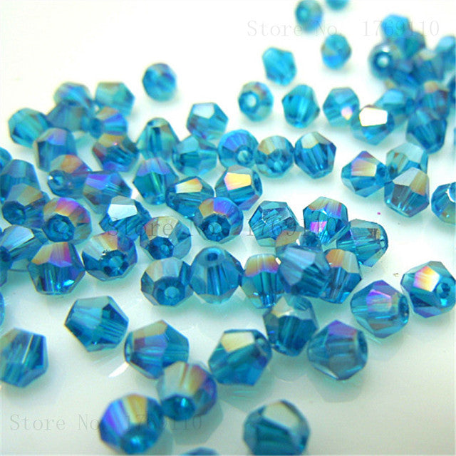 Isywaka Sale U Pick Color 3mm 4mm 6mm 8mm Bicone Austria Crystal Bead charm Glass Bead Loose Spacer Bead for DIY Jewelry Making