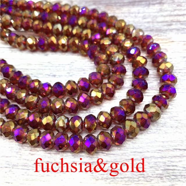 2X3/ 3X4/ 4X6/ 6X8mm Crystal Beads AB Multicolor Sapcer Glass Beads for Jewelry  Hand Ring Necklace Making DIY Wholesale