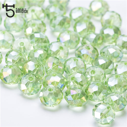 4 6 8mm Czech Loose Rondelle Crystal Beads For Jewelry Making Diy Needlework AB Color Spacer Faceted Glass Beads Wholesale