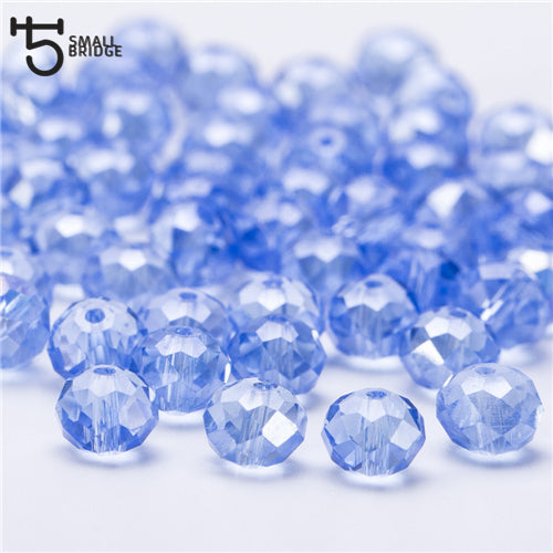 4 6 8mm Czech Loose Rondelle Crystal Beads For Jewelry Making Diy Needlework AB Color Spacer Faceted Glass Beads Wholesale