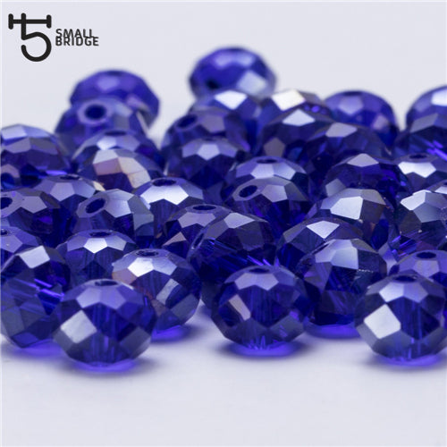 4 6 8mm Czech Loose Rondelle Crystal Beads For Jewelry Making Diy Needlework AB Color Spacer Faceted Glass Beads Wholesale