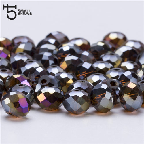 4 6 8mm Czech Loose Rondelle Crystal Beads For Jewelry Making Diy Needlework AB Color Spacer Faceted Glass Beads Wholesale