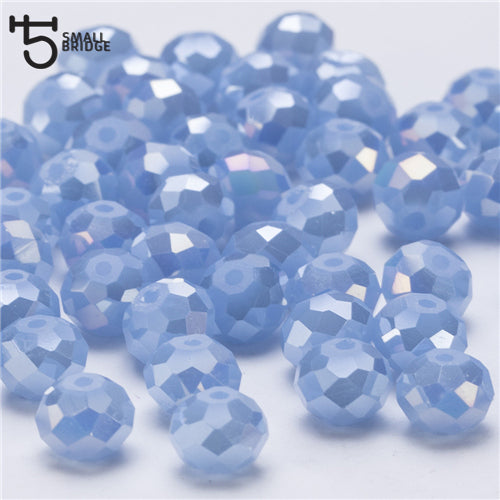 4 6 8mm Czech Loose Rondelle Crystal Beads For Jewelry Making Diy Needlework AB Color Spacer Faceted Glass Beads Wholesale