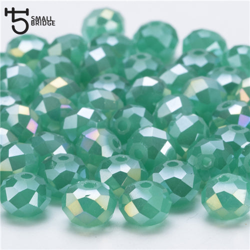 4 6 8mm Czech Loose Rondelle Crystal Beads For Jewelry Making Diy Needlework AB Color Spacer Faceted Glass Beads Wholesale