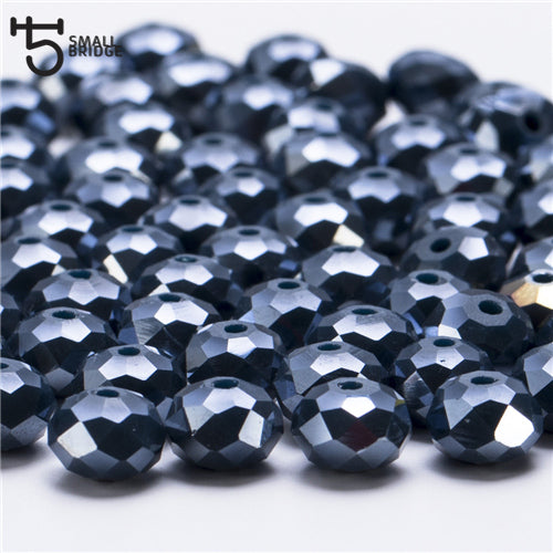 4 6 8mm Czech Loose Rondelle Crystal Beads For Jewelry Making Diy Needlework AB Color Spacer Faceted Glass Beads Wholesale