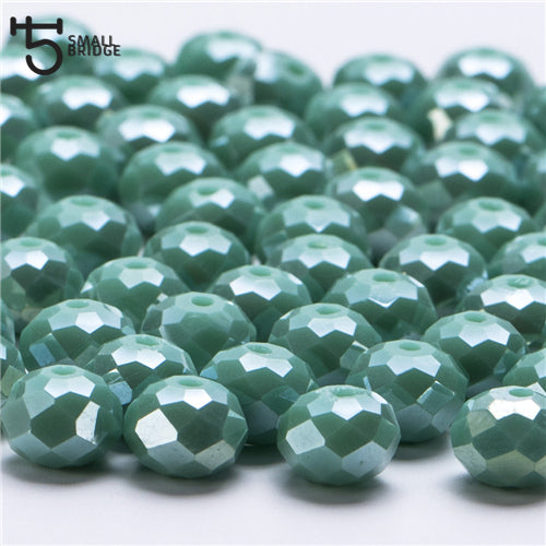 4 6 8mm Czech Loose Rondelle Crystal Beads For Jewelry Making Diy Needlework AB Color Spacer Faceted Glass Beads Wholesale