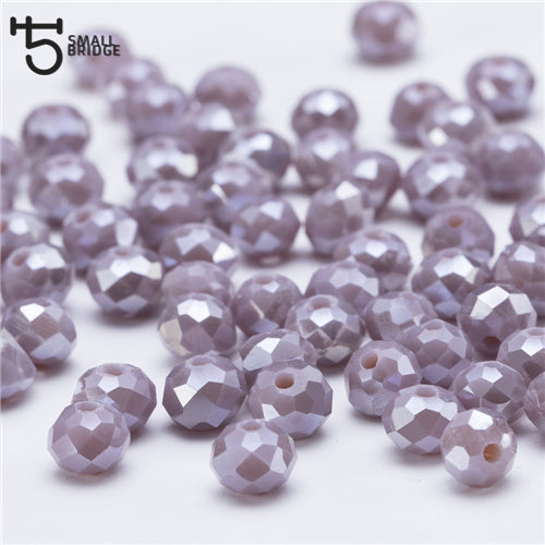 4 6 8mm Czech Loose Rondelle Crystal Beads For Jewelry Making Diy Needlework AB Color Spacer Faceted Glass Beads Wholesale