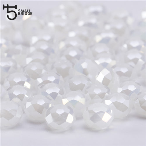 4 6 8mm Czech Loose Rondelle Crystal Beads For Jewelry Making Diy Needlework AB Color Spacer Faceted Glass Beads Wholesale