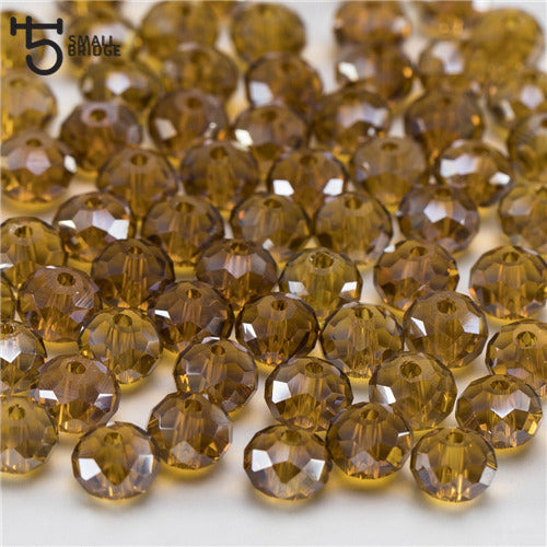 4 6 8mm Czech Loose Rondelle Crystal Beads For Jewelry Making Diy Needlework AB Color Spacer Faceted Glass Beads Wholesale