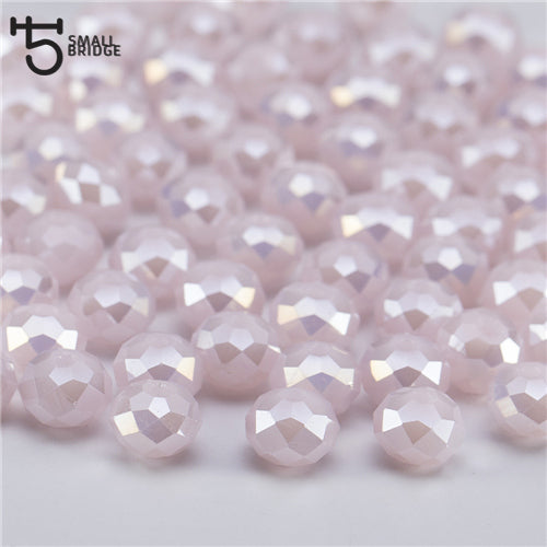 4 6 8mm Czech Loose Rondelle Crystal Beads For Jewelry Making Diy Needlework AB Color Spacer Faceted Glass Beads Wholesale