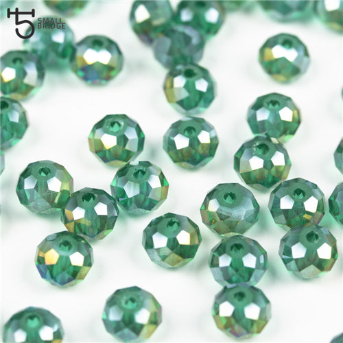 4 6 8mm Czech Loose Rondelle Crystal Beads For Jewelry Making Diy Needlework AB Color Spacer Faceted Glass Beads Wholesale