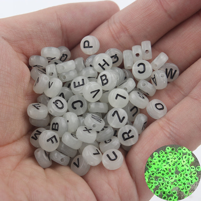 Mixed Letter Acrylic Beads Round Flat Alphabet Digital Cube Loose Spacer Beads For Jewelry Making Handmade Diy Bracelet Necklace