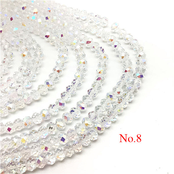 3x4mm/4x6mm/6x8mm Crystal Rondel Beads Wheel Faceted Glass Beads for Jewelry Making Diy Jewelry Accessories Jewelry Findings