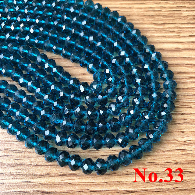 3x4mm/4x6mm/6x8mm Crystal Rondel Beads Wheel Faceted Glass Beads for Jewelry Making Diy Jewelry Accessories Jewelry Findings