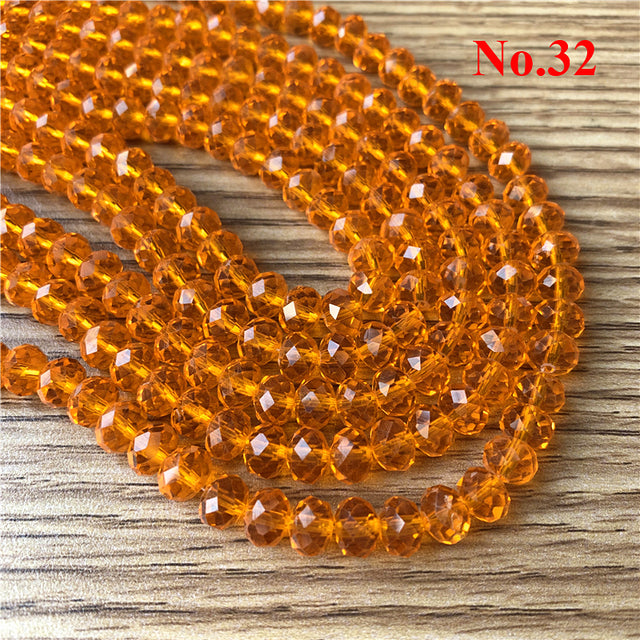 3x4mm/4x6mm/6x8mm Crystal Rondel Beads Wheel Faceted Glass Beads for Jewelry Making Diy Jewelry Accessories Jewelry Findings