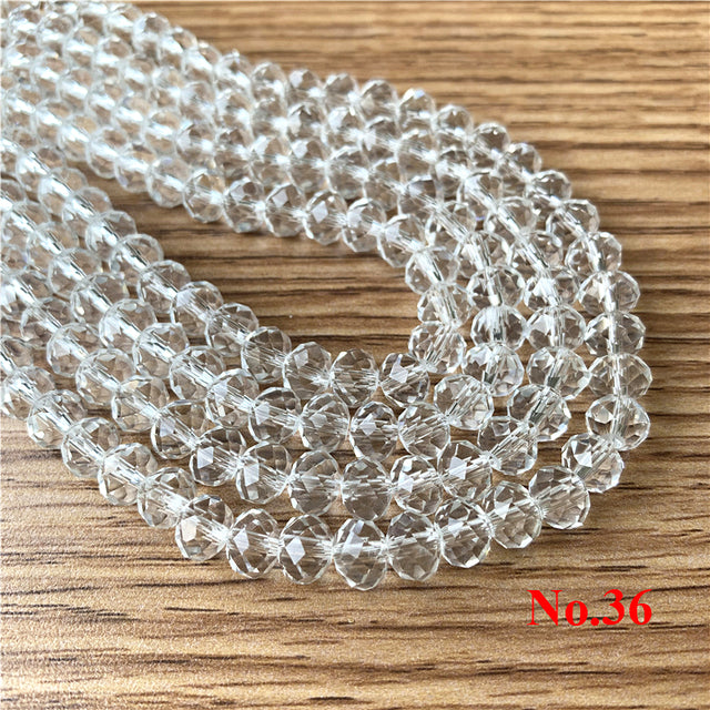 3x4mm/4x6mm/6x8mm Crystal Rondel Beads Wheel Faceted Glass Beads for Jewelry Making Diy Jewelry Accessories Jewelry Findings