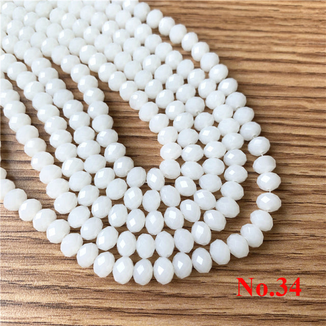 3x4mm/4x6mm/6x8mm Crystal Rondel Beads Wheel Faceted Glass Beads for Jewelry Making Diy Jewelry Accessories Jewelry Findings