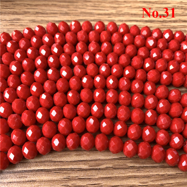 3x4mm/4x6mm/6x8mm Crystal Rondel Beads Wheel Faceted Glass Beads for Jewelry Making Diy Jewelry Accessories Jewelry Findings