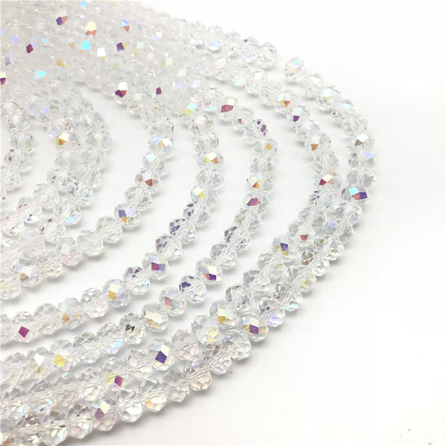 2mm/4mm/ 6mm/8mm Crystal Rondel Beads Wheel Faceted Glass Beads for Jewelry Making Diy Jewelry Accessories Jewelry Findings