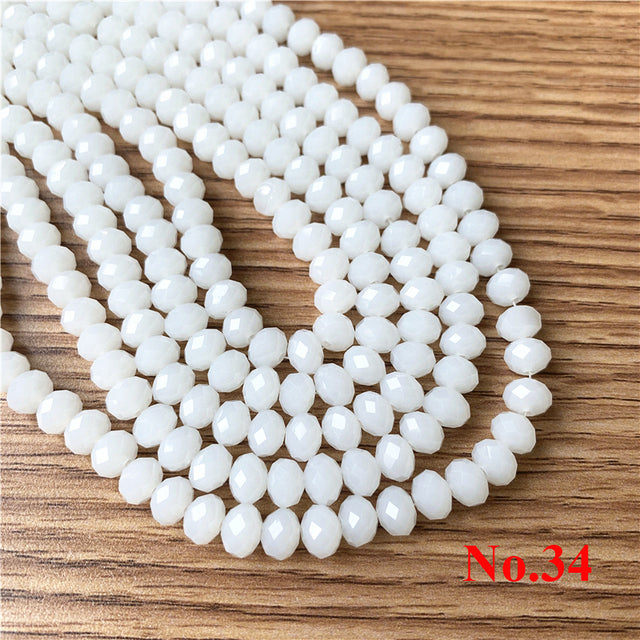 2mm/4mm/ 6mm/8mm Crystal Rondel Beads Wheel Faceted Glass Beads for Jewelry Making Diy Jewelry Accessories Jewelry Findings