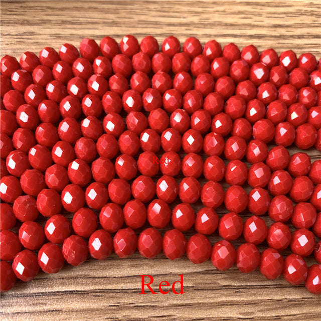 2mm/4mm/ 6mm/8mm Crystal Rondel Beads Wheel Faceted Glass Beads for Jewelry Making Diy Jewelry Accessories Jewelry Findings