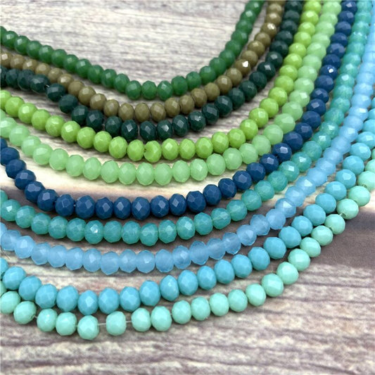 3X4mm  Austria Faceted Crystal Glass Beads Loose Spacer Beads for Jewelry Making Wholesale  DIY  Bracelet Making