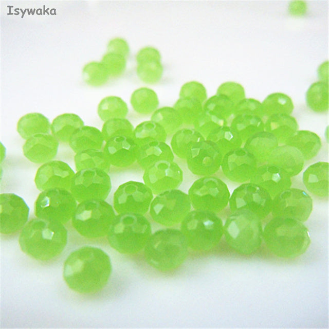 Isywaka Golden Multicolor 3*4mm 4*6mm  Rondelle Austria faceted Crystal Glass Beads Loose Spacer Round Beads for Jewelry Making