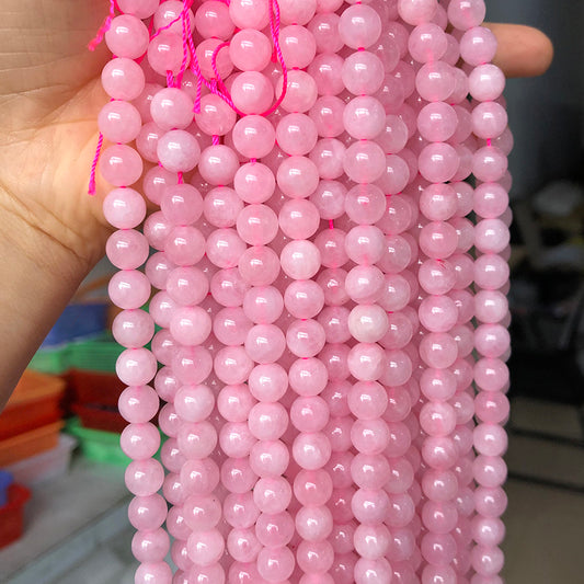 Natural Rose Quartzs Crystal Stone Beads Round Loose Spacer Beads For Jewelry Making DIY Bracelet Necklace 15&quot;Inch 4/6/8/10/12mm