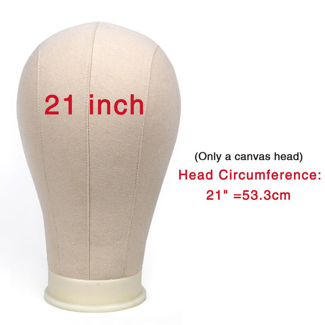 Alileader Training Mannequin Head Canvas Block Head Display Styling Mannequin Manikin Head Wig Stand Free Get T Needle Holder