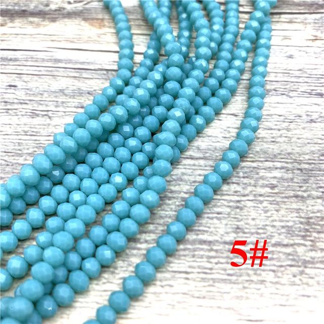 2x3mm/3x4mm/4x6mm Crystal Rondel Beads Faceted Glass Beads For Jewelry Making DIY Female Bracelet Necklace Jewelry