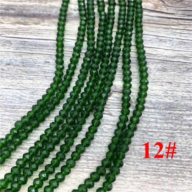 2x3mm/3x4mm/4x6mm Crystal Rondel Beads Faceted Glass Beads For Jewelry Making DIY Female Bracelet Necklace Jewelry