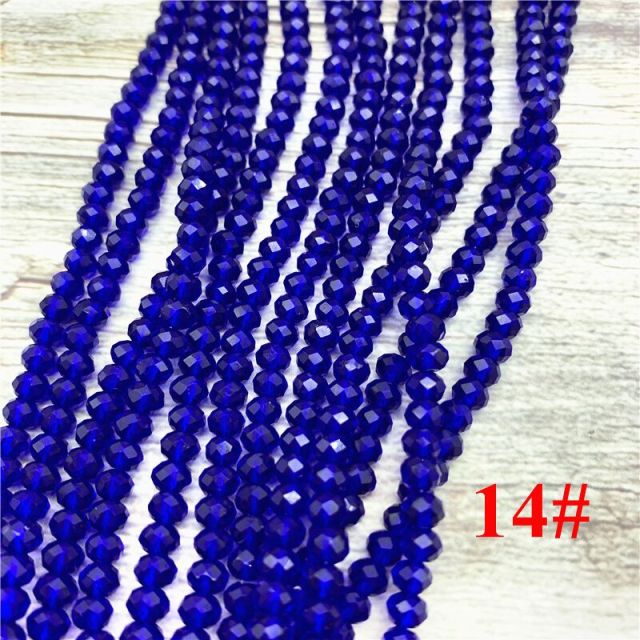 2x3mm/3x4mm/4x6mm Crystal Rondel Beads Faceted Glass Beads For Jewelry Making DIY Female Bracelet Necklace Jewelry