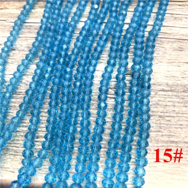 2x3mm/3x4mm/4x6mm Crystal Rondel Beads Faceted Glass Beads For Jewelry Making DIY Female Bracelet Necklace Jewelry