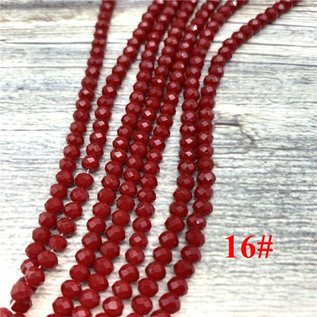 2x3mm/3x4mm/4x6mm Crystal Rondel Beads Faceted Glass Beads For Jewelry Making DIY Female Bracelet Necklace Jewelry