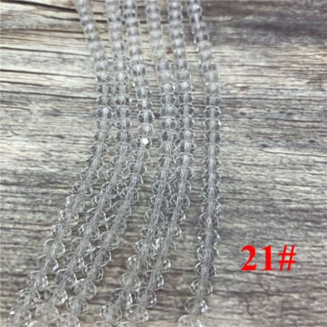 2x3mm/3x4mm/4x6mm Crystal Rondel Beads Faceted Glass Beads For Jewelry Making DIY Female Bracelet Necklace Jewelry