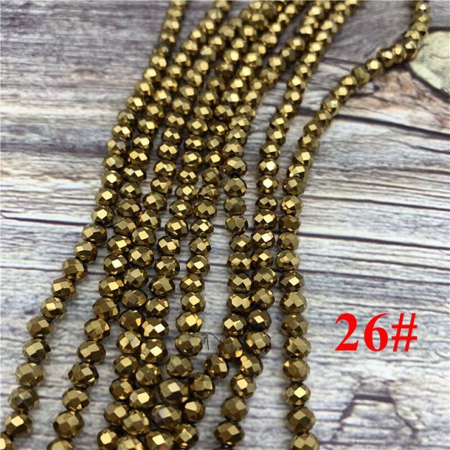 2x3mm/3x4mm/4x6mm Crystal Rondel Beads Faceted Glass Beads For Jewelry Making DIY Female Bracelet Necklace Jewelry