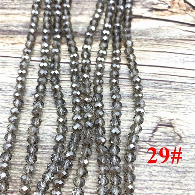 2x3mm/3x4mm/4x6mm Crystal Rondel Beads Faceted Glass Beads For Jewelry Making DIY Female Bracelet Necklace Jewelry