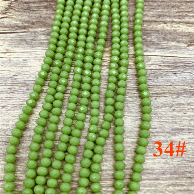 2x3mm/3x4mm/4x6mm Crystal Rondel Beads Faceted Glass Beads For Jewelry Making DIY Female Bracelet Necklace Jewelry