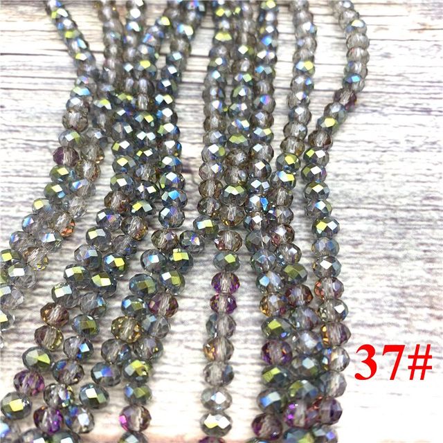 2x3mm/3x4mm/4x6mm Crystal Rondel Beads Faceted Glass Beads For Jewelry Making DIY Female Bracelet Necklace Jewelry