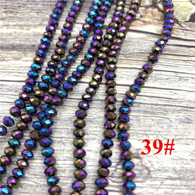 2x3mm/3x4mm/4x6mm Crystal Rondel Beads Faceted Glass Beads For Jewelry Making DIY Female Bracelet Necklace Jewelry