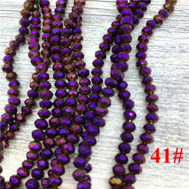 2x3mm/3x4mm/4x6mm Crystal Rondel Beads Faceted Glass Beads For Jewelry Making DIY Female Bracelet Necklace Jewelry