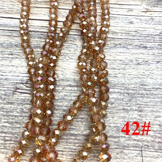 2x3mm/3x4mm/4x6mm Crystal Rondel Beads Faceted Glass Beads For Jewelry Making DIY Female Bracelet Necklace Jewelry