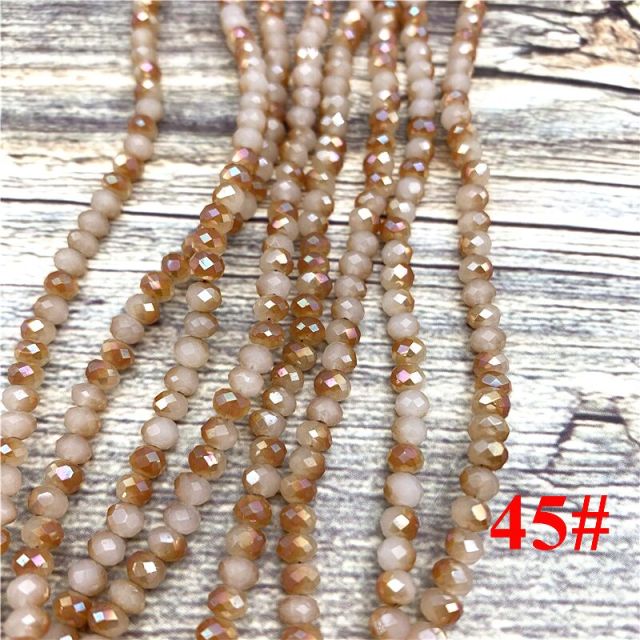 2x3mm/3x4mm/4x6mm Crystal Rondel Beads Faceted Glass Beads For Jewelry Making DIY Female Bracelet Necklace Jewelry