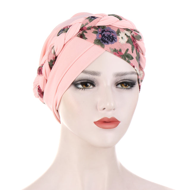 Cotton print muslim turban scarf for women islamic inner hijab caps Arab wrap head scarves femme musulman turbante mujer