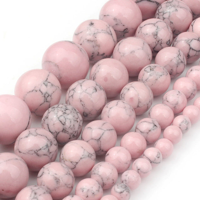 4/6/8/10/12mm Second Generation White Howlite Beads for Jewelry Bracelet Making Round Loose Beads Strand 15&#39;&#39;