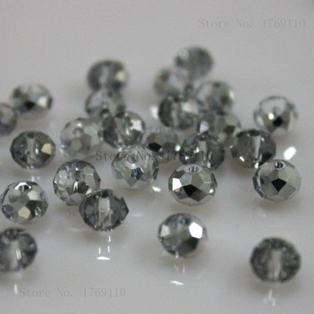 Isywaka 2mm,3*4mm,4*6mm,6*8mm,8*10mm,10*12mm Austria faceted Crystal Glass Beads Loose Spacer Round Beads for Jewelry Making