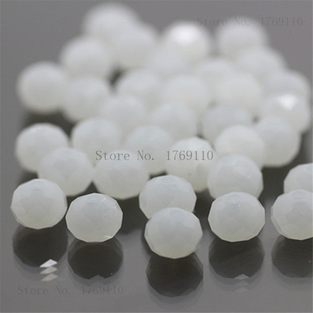 Isywaka 2mm,3*4mm,4*6mm,6*8mm,8*10mm,10*12mm Austria faceted Crystal Glass Beads Loose Spacer Round Beads for Jewelry Making